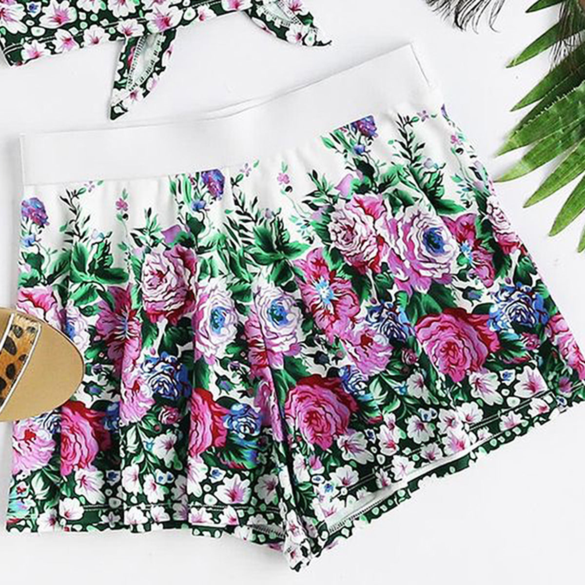 BabyGirl's Stylish Floral Designer Top & Shorts For Kids.