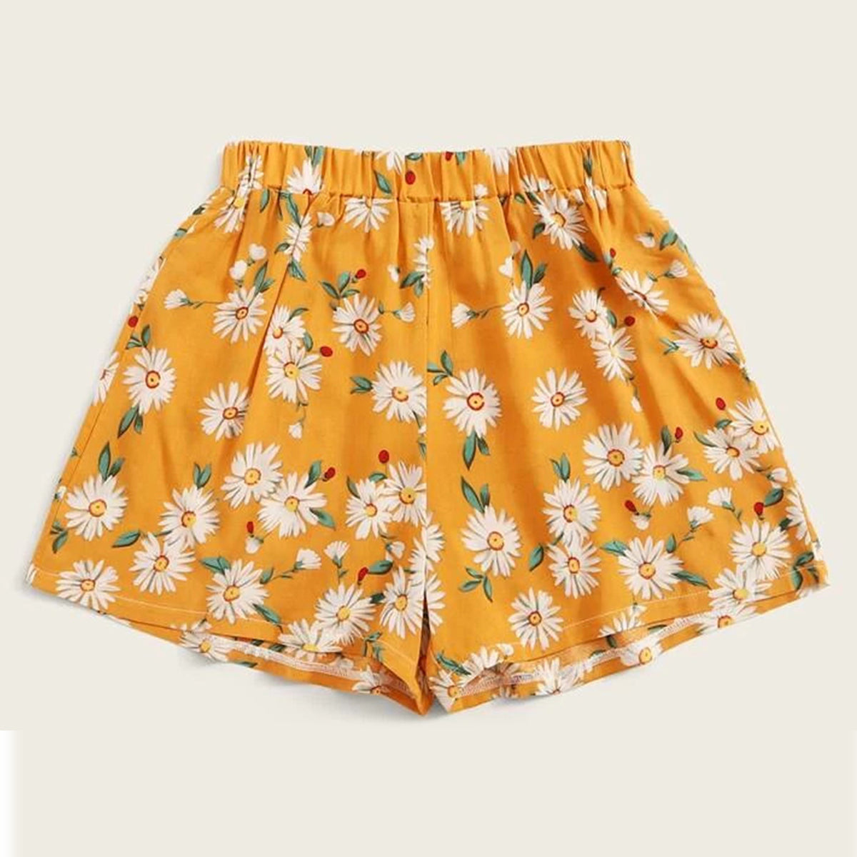 Venutaloza Toddler Girls Floral Print Hem Shorts For BabyGirls.