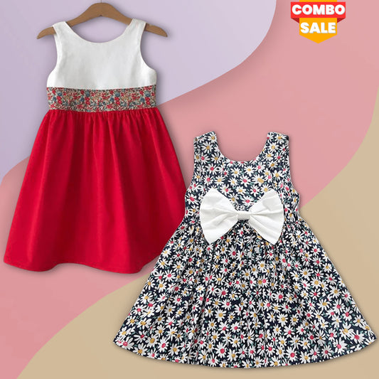 BabyGirl Floral Belt_Black Floral Stylish Designer (Combo Pack Of 2) for Baby Girls.