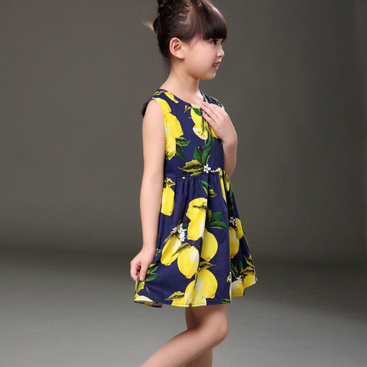 Baby Girl's Stylish Designer Barbie Heart & Blue Lemon Tunic Dresses (Combo Pack Of 2) for Baby Girl.