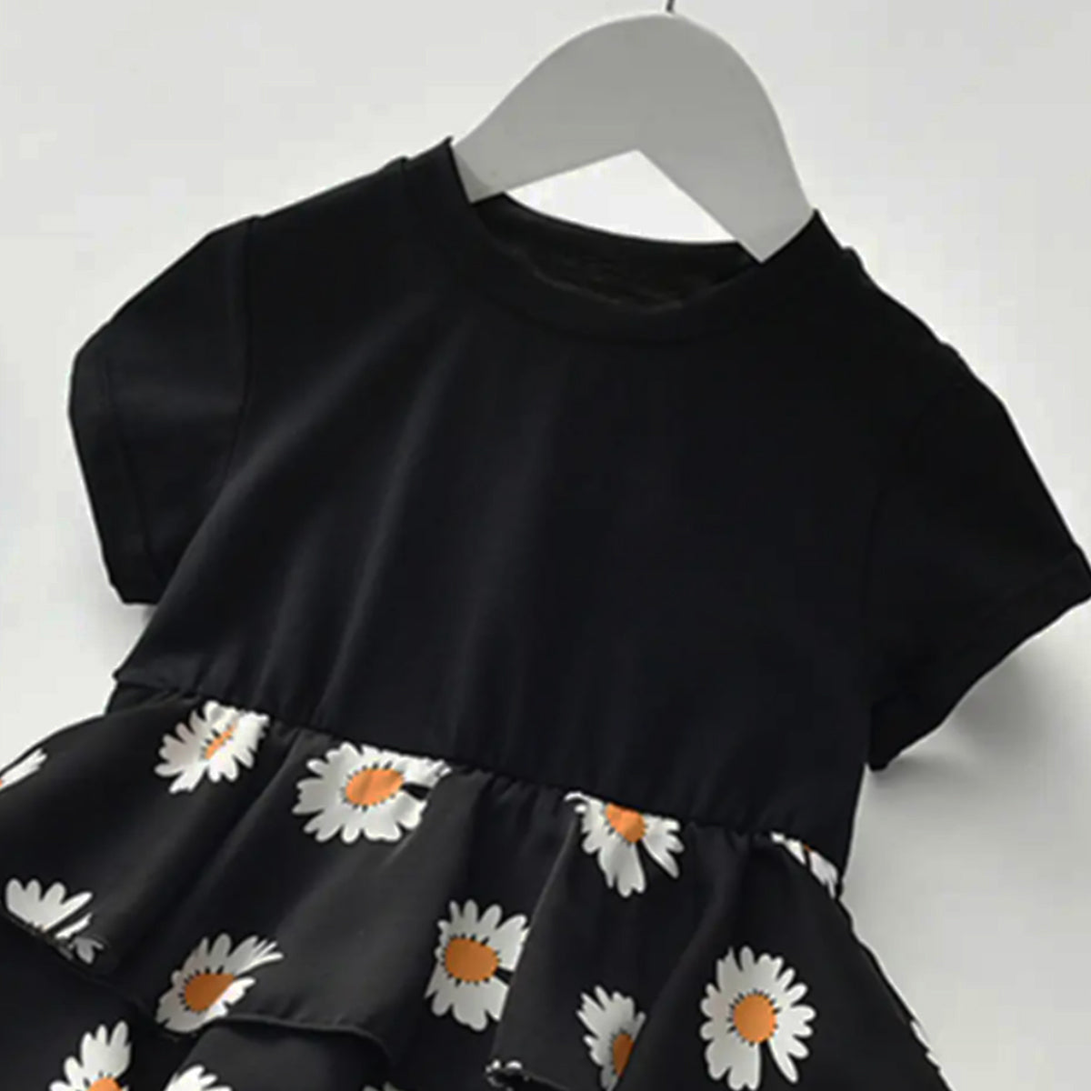 BabyGirl Black Multi Sunflower & Floral Designer Dresses_Frocks (Combo Pack Of 2) for Baby Girls.