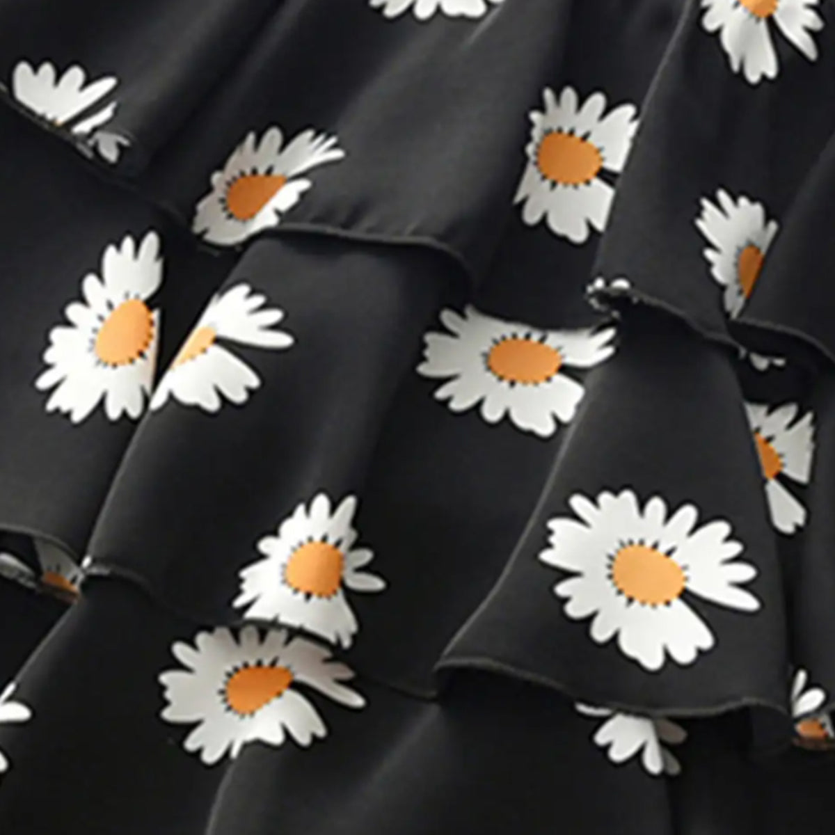 BabyGirl Black Multi Sunflower & Floral Designer Dresses_Frocks (Combo Pack Of 2) for Baby Girls.