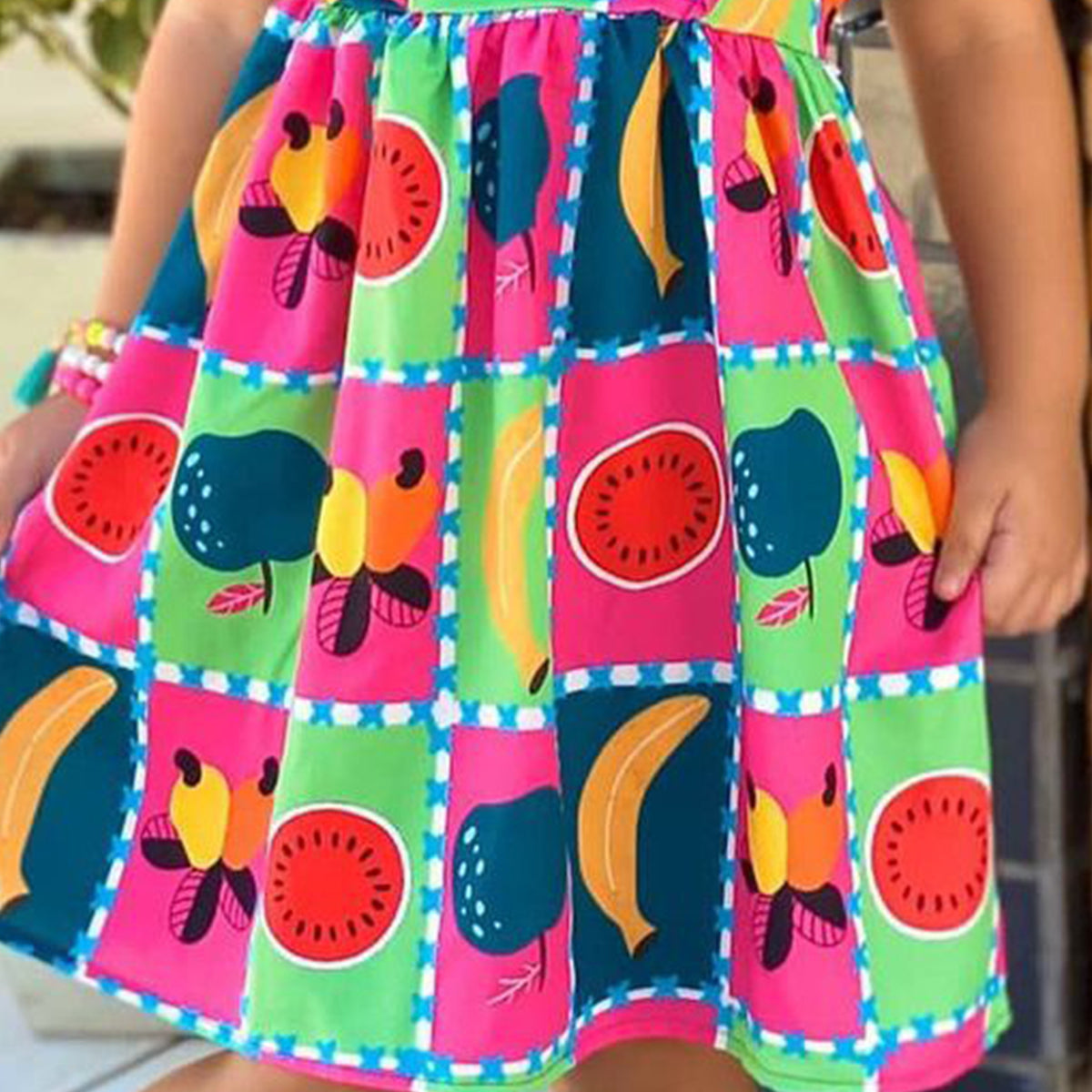 Baby Girl's Stylish Designer Light Green Floral & Fruits Dress (Combo Pack Of 2) for Baby Girls.