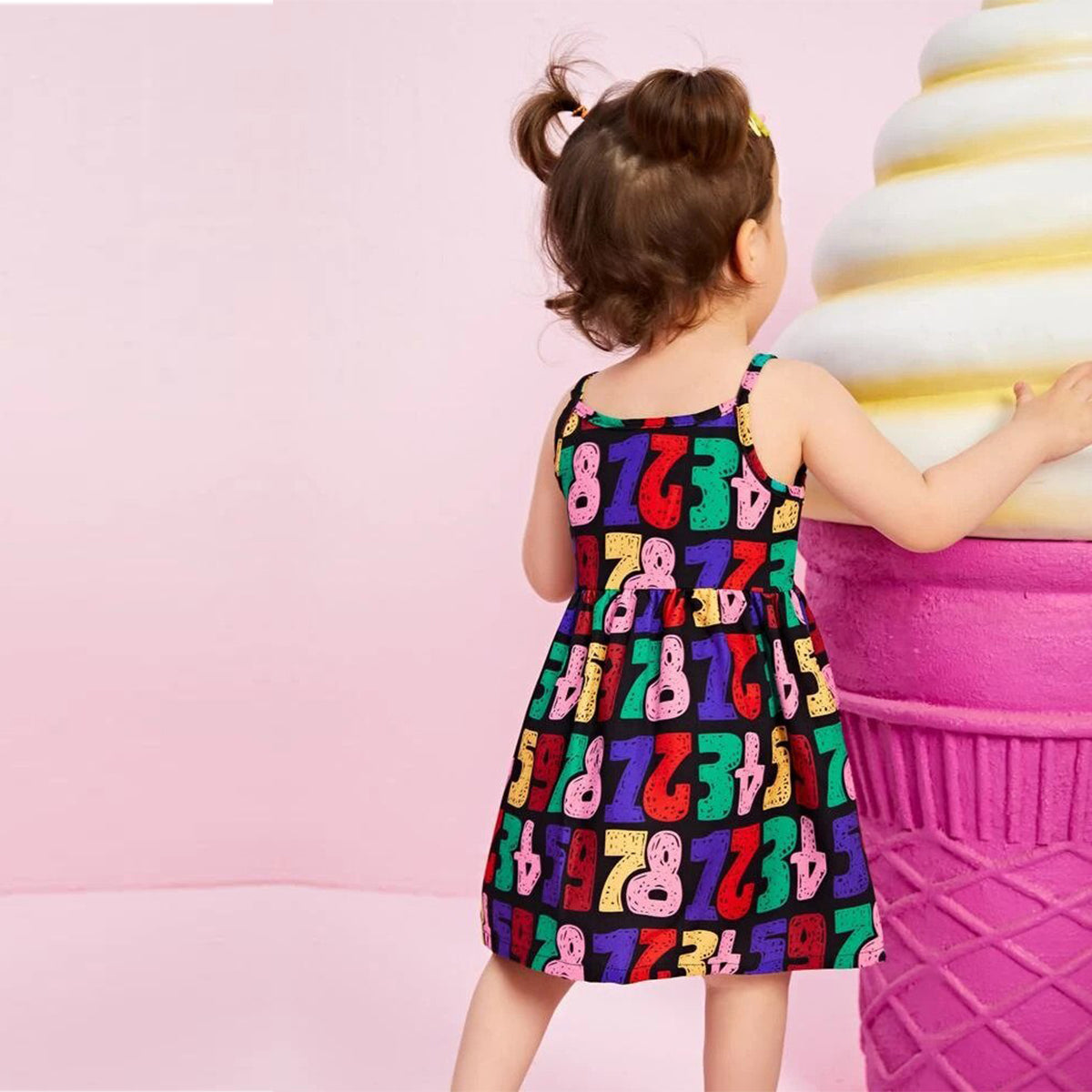 BabyGirl's Stylish Designer Letters & Black White Tunic Dresses (Combo Pack Of 2) for Baby Girl.