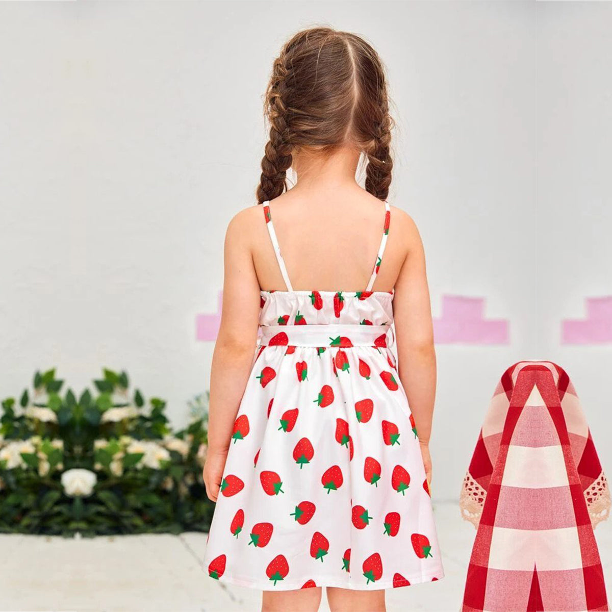 Baby Girl's Stylish Designer Letters & Strawberry Tunic Dresses (Combo Pack Of 2) for Baby Girls.