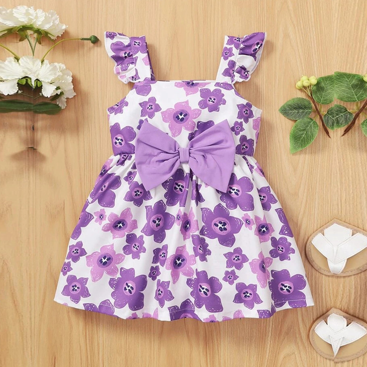 BabyGirl Black Multi Sunflower & Floral Designer Dresses_Frocks (Combo Pack Of 2) for Baby Girls.