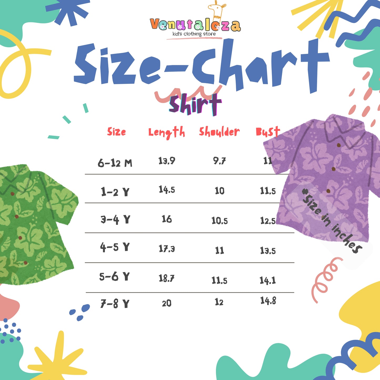Venutaloza Boys Stylish Floral Tropical's Designer Print Button Front Shirt For Boy.