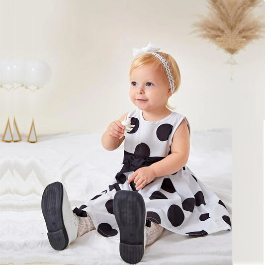 Princess BabyGirl's Stylish Dot's & Golden Dot's Cami Dresses_Frocks Combo for Kids.