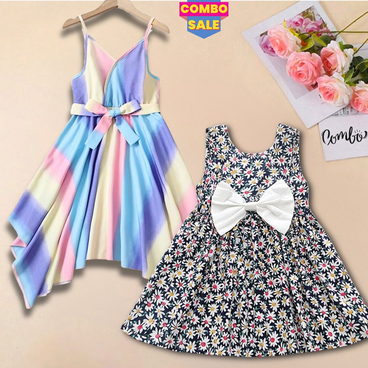 BabyGirl Floral Belt_colourful & Floral Stylish Designer (Combo Pack Of 2) for Baby Girls.