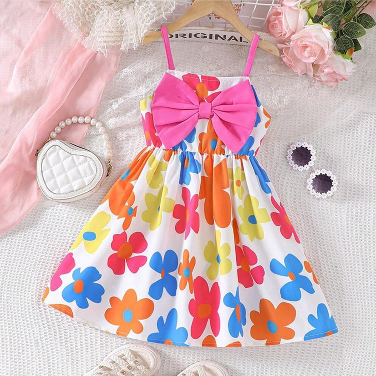 Girl's Toddler Floral & Tunic Frocks (Combo Pack Of 2) For Girl's.