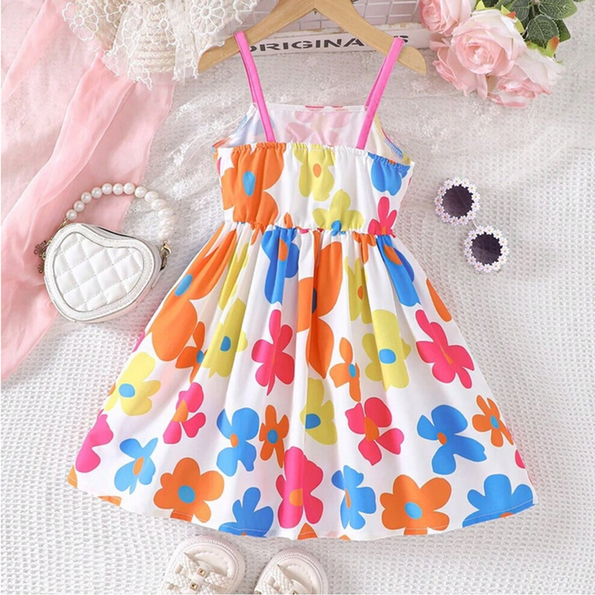 Stylish BabyGirl's Floral & Multi Heart Dresses_Frocks 3 Combo for Kids.