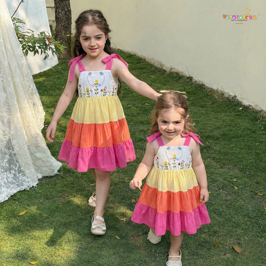 Girls Cute Trendy Fashionable Print Frocks & Dresses for Kids.