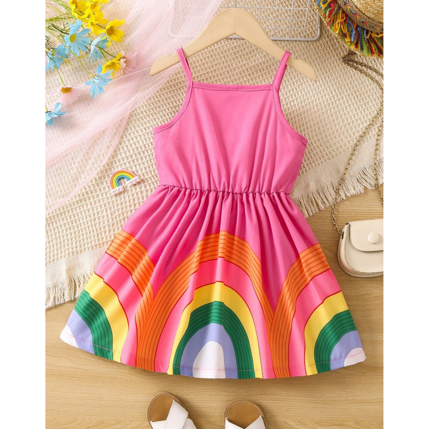 Cute Rainbow Dress for your Little Girls.