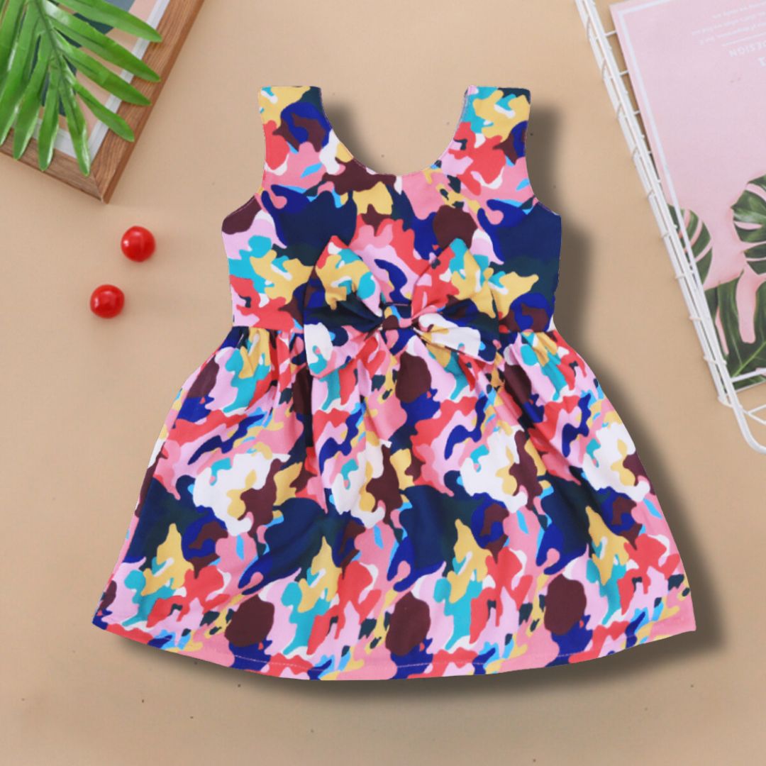 BabyGirl's Stylish Cotton Multicolor Designer Frocks & Dresses for Kids.