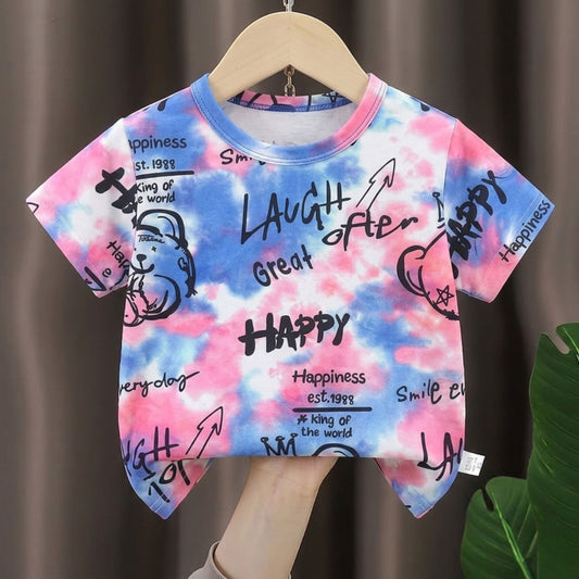 Rainbow Round Neck  Tee T-Shirt For Unisex.