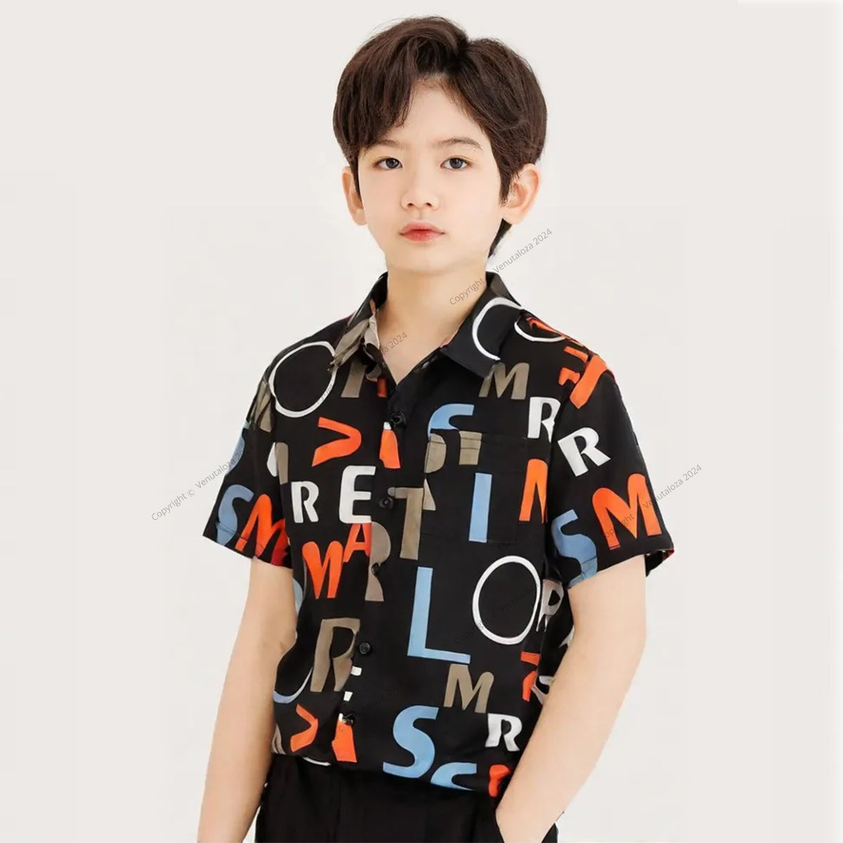 VENUTALOZA Toddler Boys Tropical Button Front Shirt For Boy.