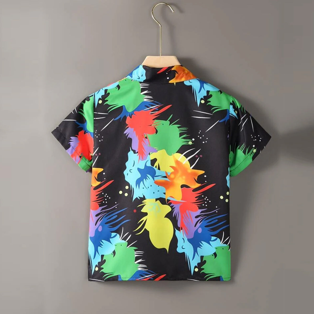 Venutaloza Boys Multicolor Graphic & Dinosaur Animal Designer Button Front Shirt For Boy.