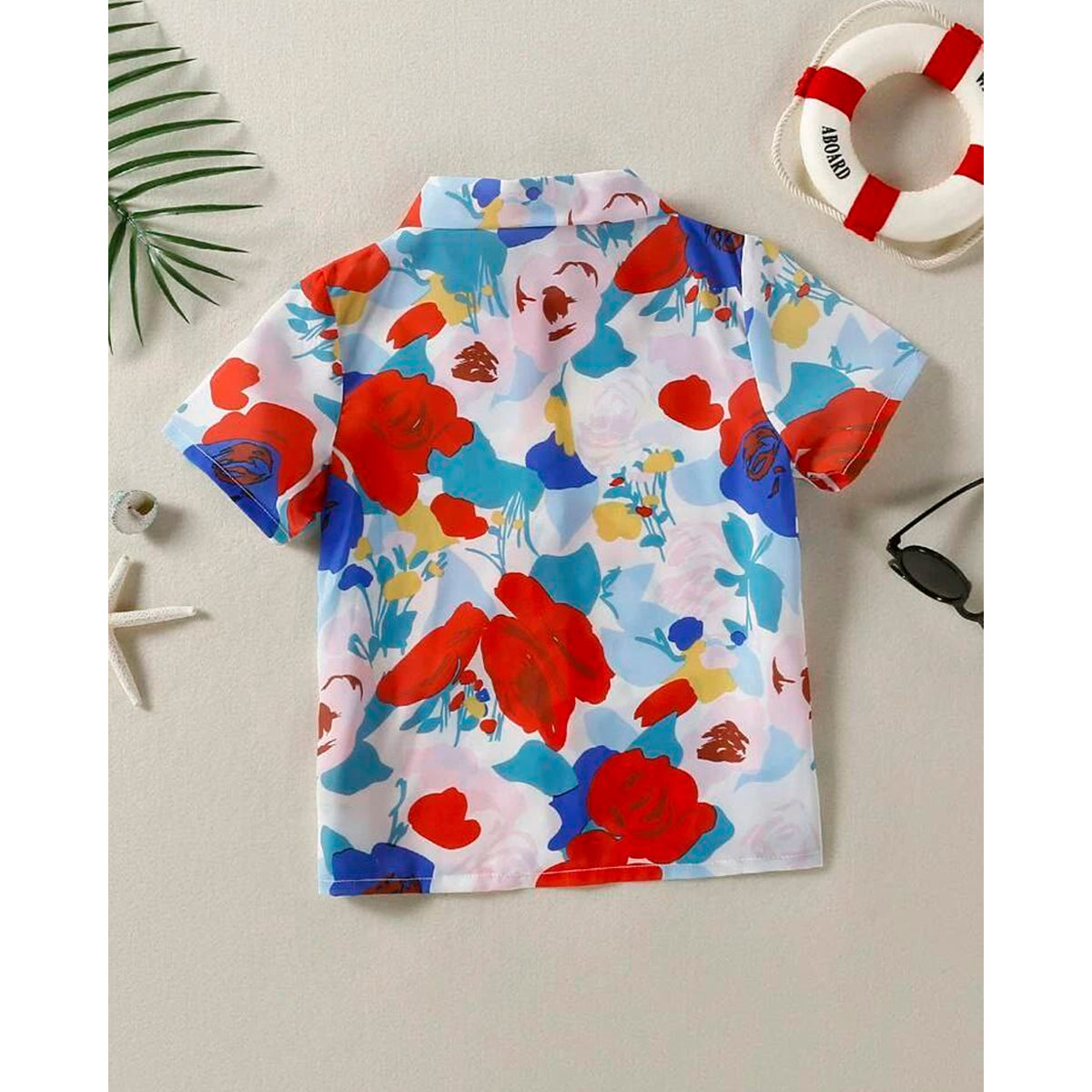 VENUTALOZA Toddler Boys Stylish Floral Allover & Button Front Shirt For Boy.