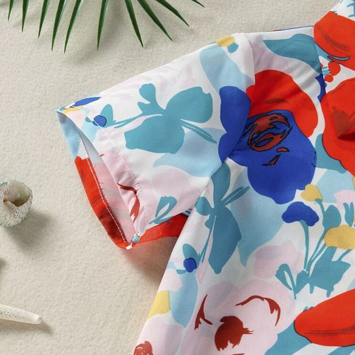 VENUTALOZA Toddler Boys Stylish Floral Allover & Button Front Shirt For Boy.