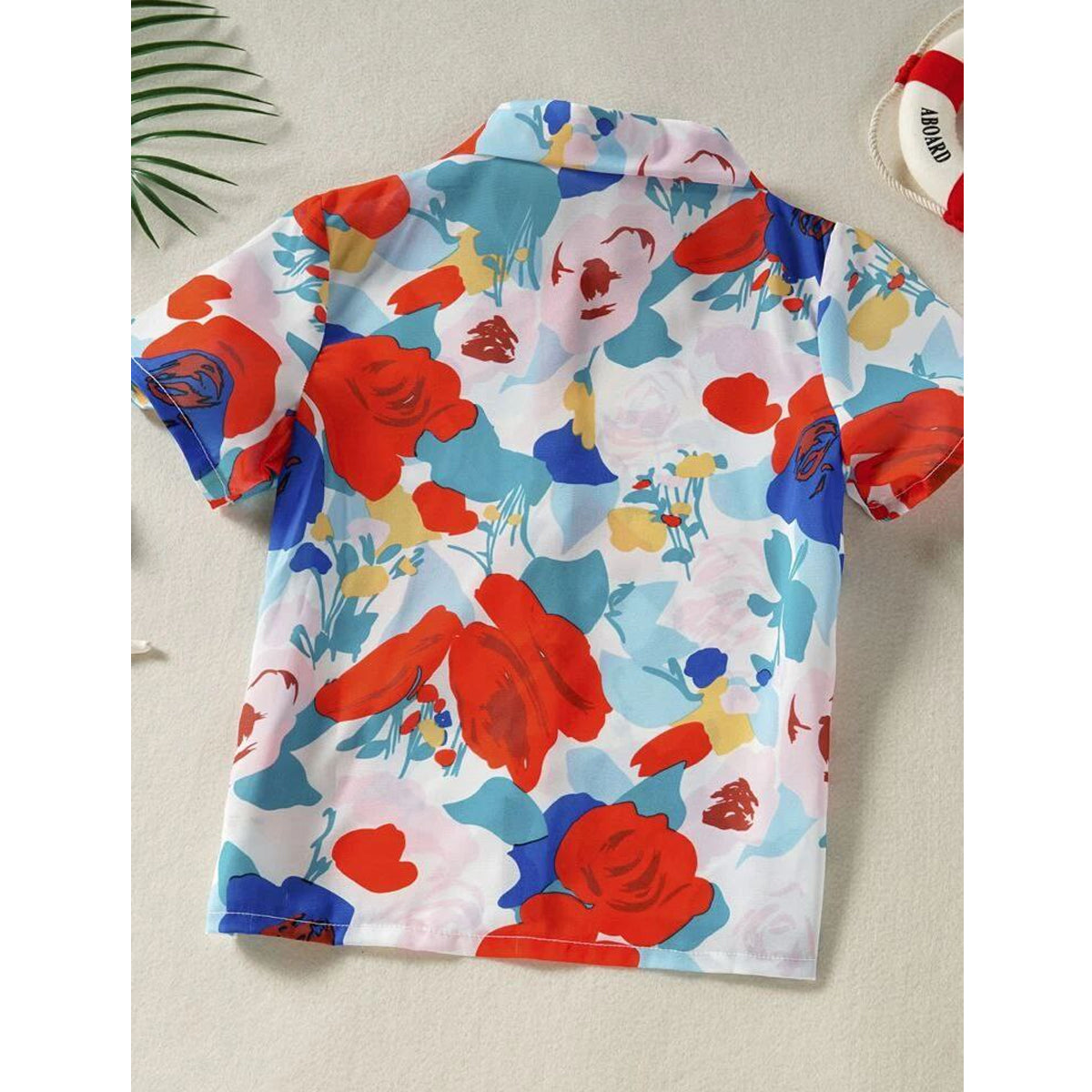 VENUTALOZA Toddler Boys Stylish Floral Allover & Button Front Shirt For Boy.