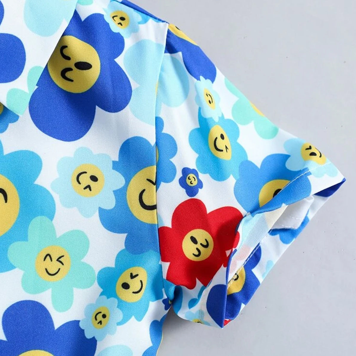 VENUTALOZA Toddler Boys Colorfull Floral Without Tee & Button Front Shirt For Boy.