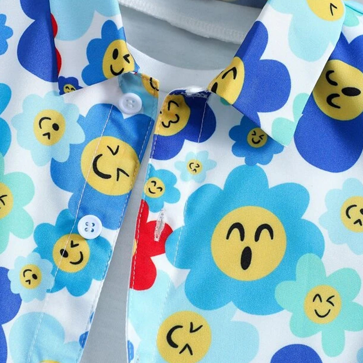 VENUTALOZA Toddler Boys Colorfull Floral Without Tee & Button Front Shirt For Boy.