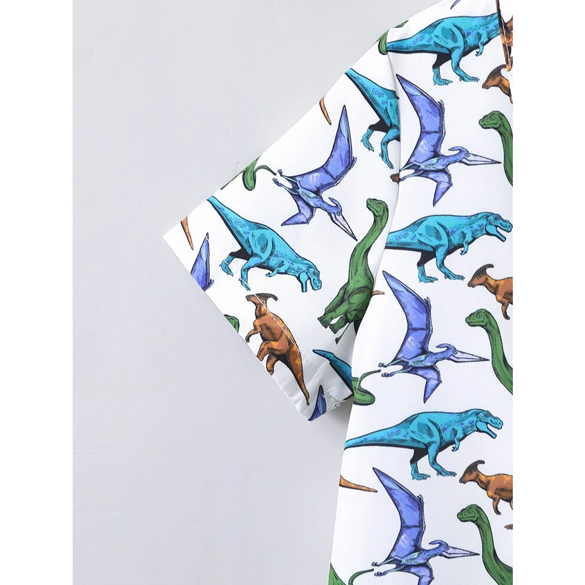 Venutaloza Boy's Dinosaur Designer Button Front Shirt For Boy.