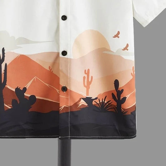 Venutaloza Sunshine Day Print Short Sleeve Shirt For Boy.