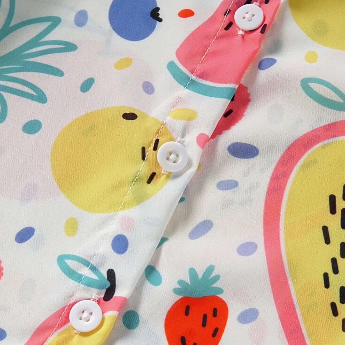 Venutaloza Fruits Print Short Sleeve Shirt For Boy.