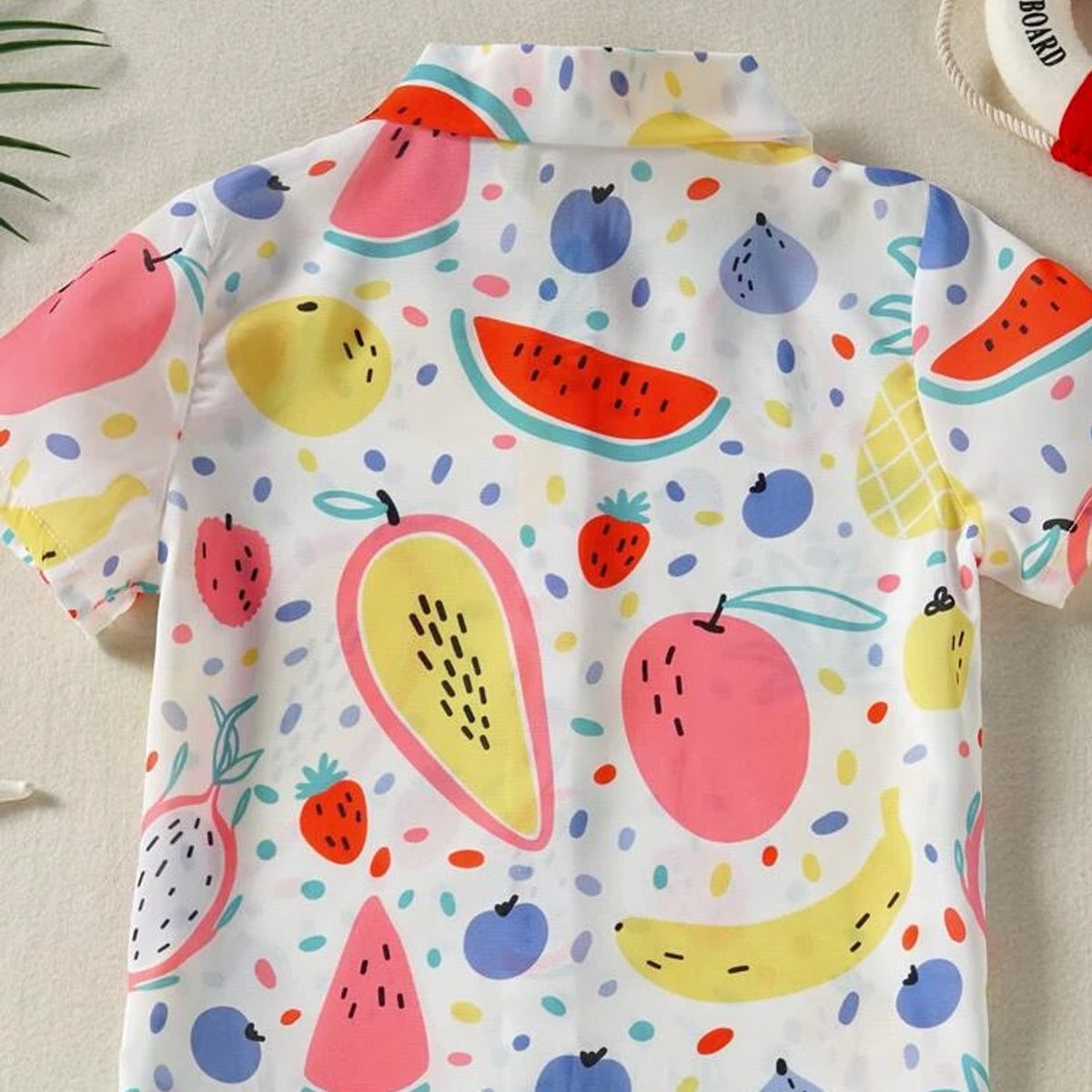 Venutaloza Fruits Print Short Sleeve Shirt For Boy.