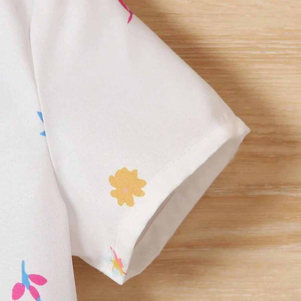 Venutaloza Boys Floral Tropical's Designer Print Button Front Shirt For Boy.