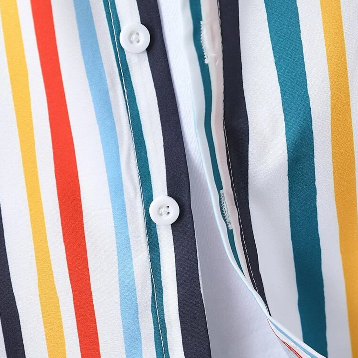 Venutaloza Stylish Sunshine Vertical Designer Button Front Shirt For Boy.