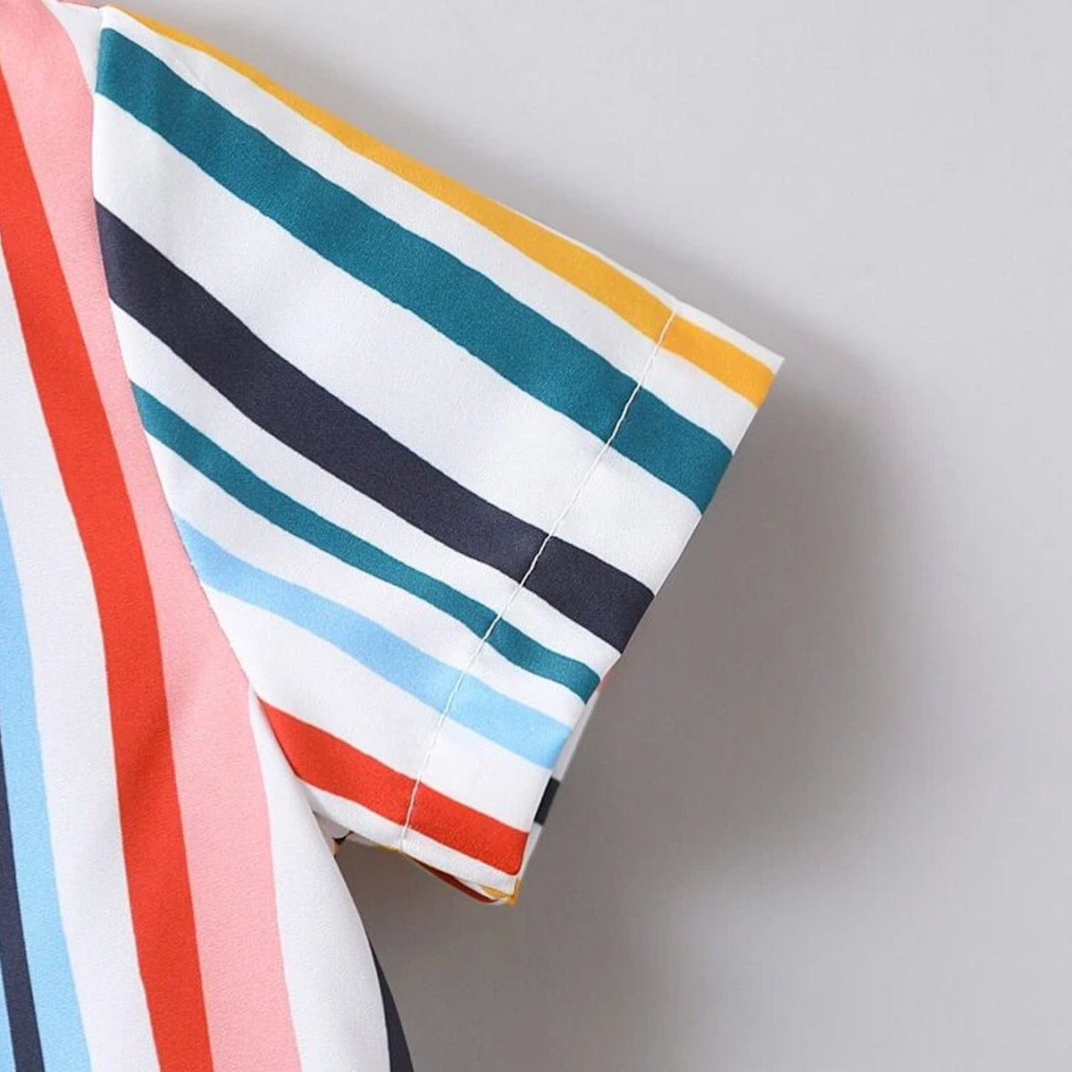 Venutaloza Stylish Sunshine Vertical Designer Button Front Shirt For Boy.