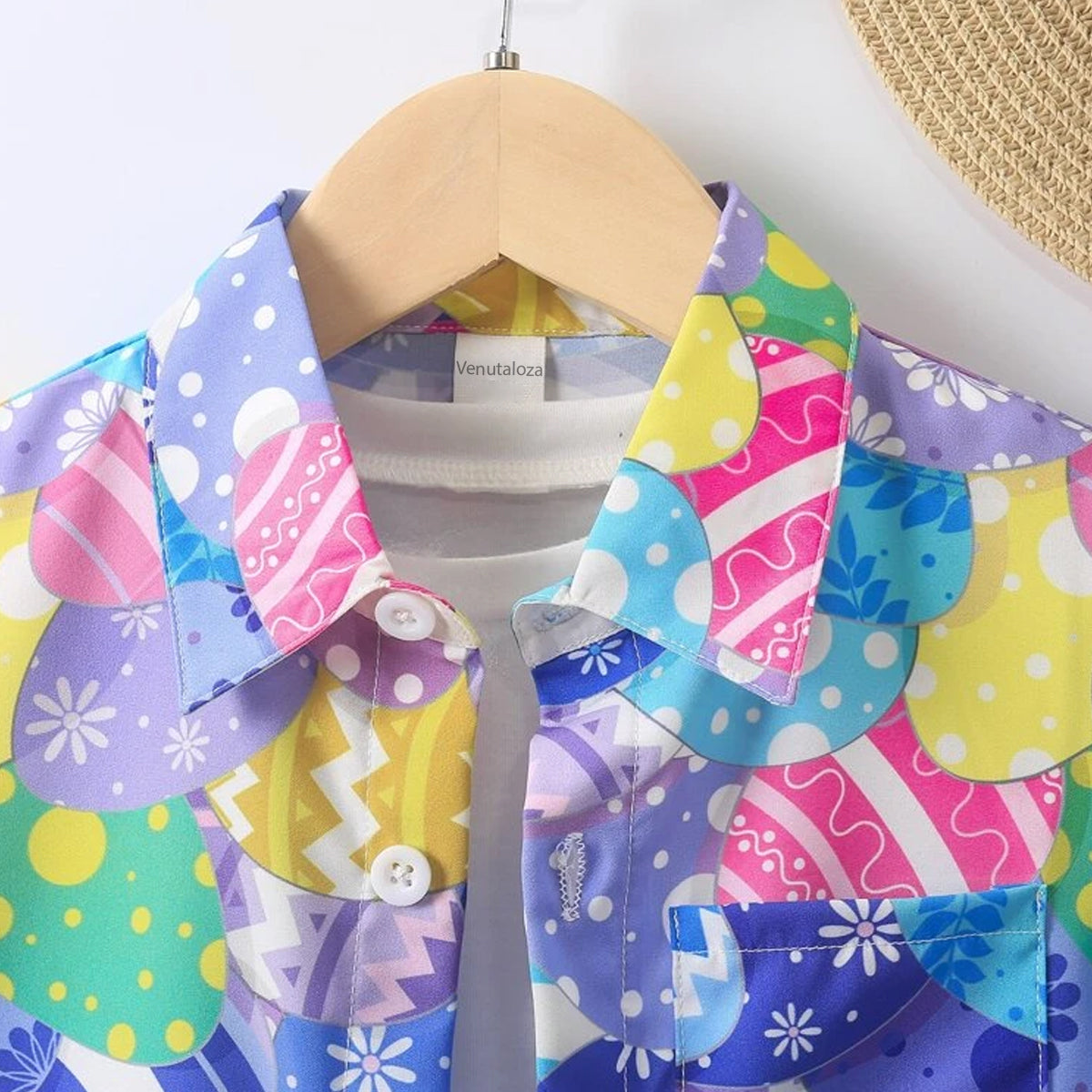 VENUTALOZA Toddler Boys 3D Multicolor print Graphic & Button Front Shirt For Boy.
