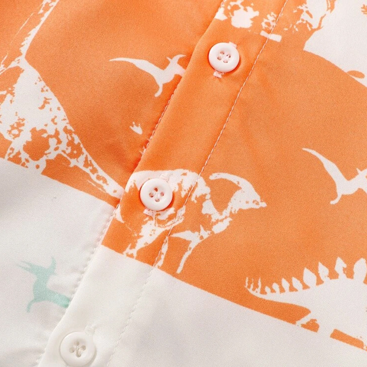 Venutaloza Dinosaur Animal Designer Print Button Front Shirt For Boys.