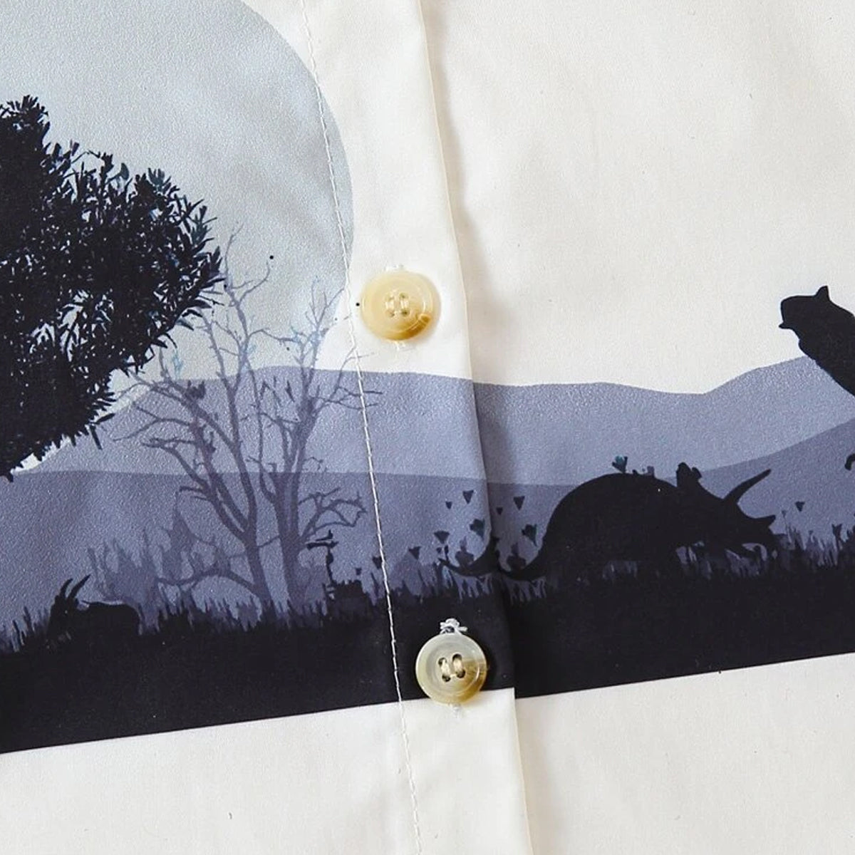 Venutaloza Outdoor Worldwide Casual Tree Gradient Dinosaur Short Sleeve Shirt For Boys.
