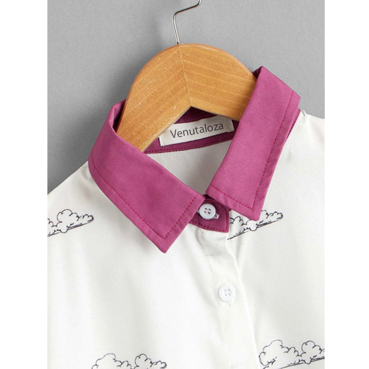 Venutaloza City Flowers Border Print Short Sleeve Shirt For Boys.