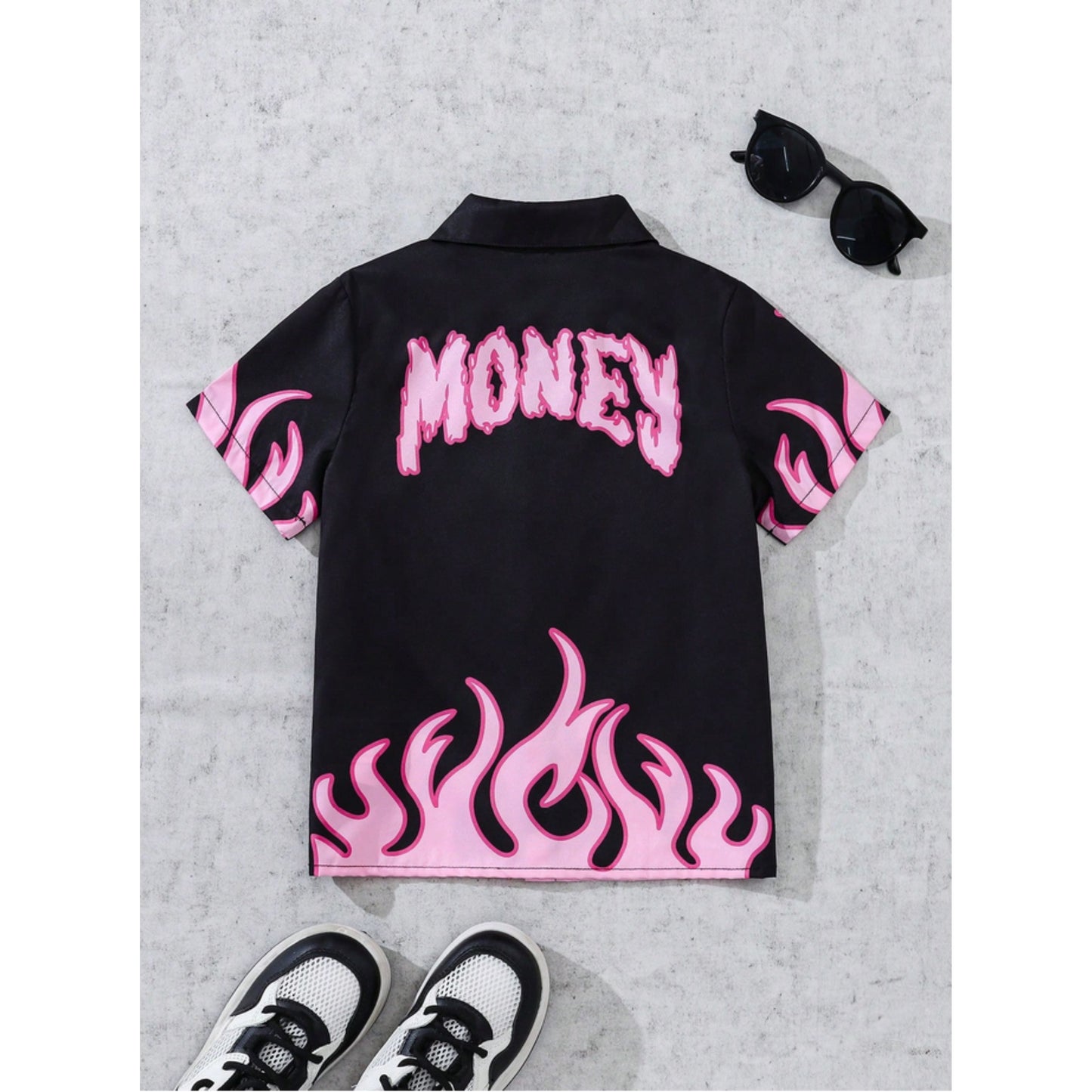 Venutaloza Boys Flame Designer Casual Shirt For Boy.