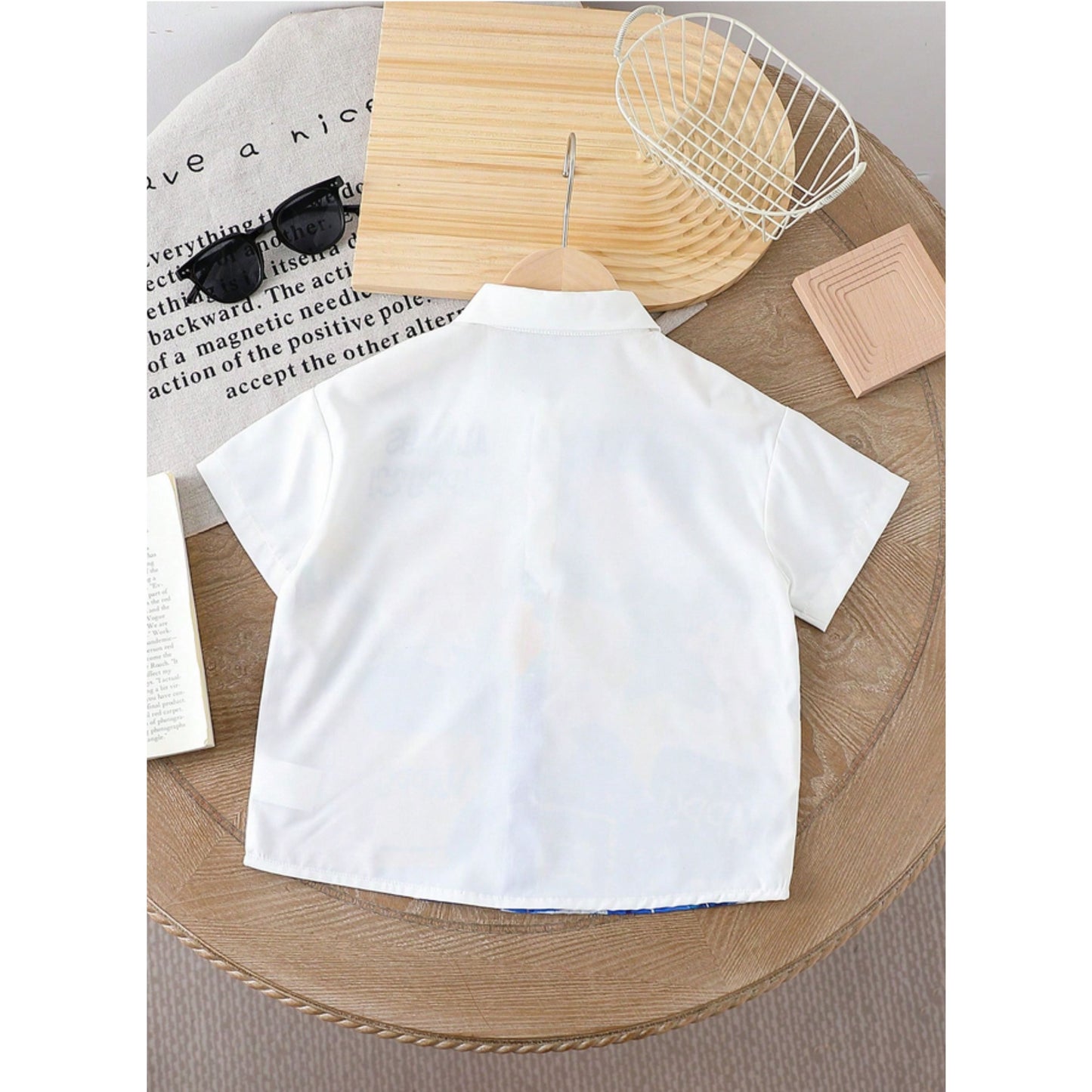 Kids Cartoon Printed Short Sleeve Shirt For Boy.