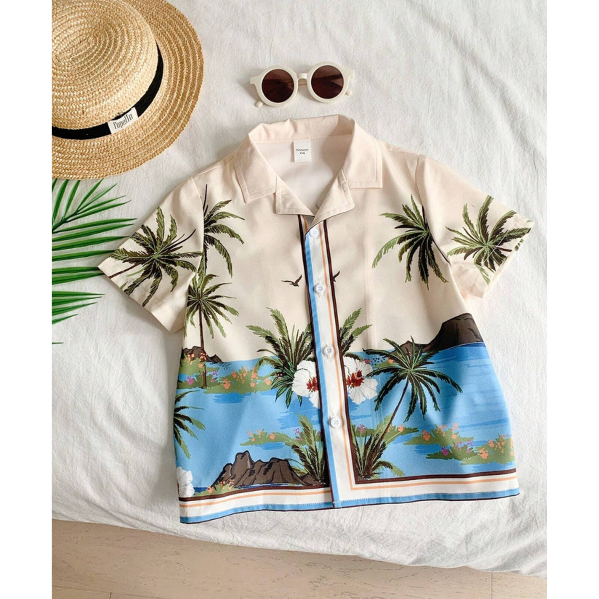 Venutaloza Orange & Tropical Front (Combo pack For 2) Shirt For Boy.
