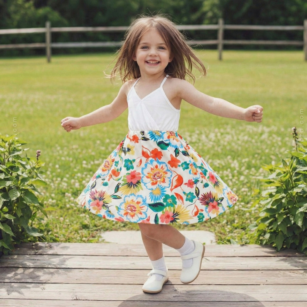 Girls Stylish Floral Tunic Designer Frocks_ Dress for Baby Girl.