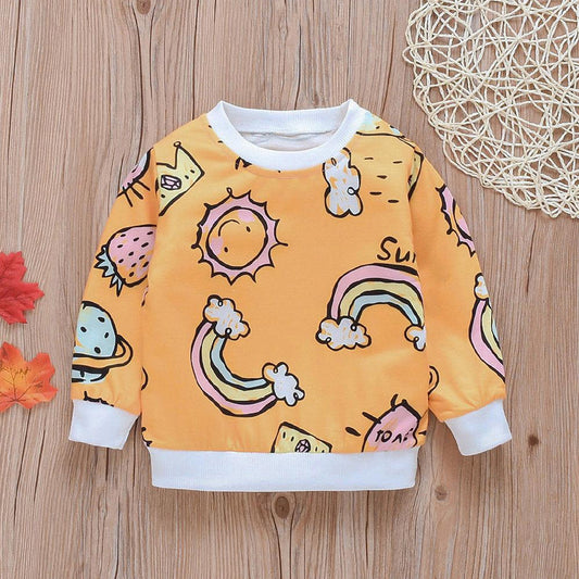 Venutaloza Toddler Boy's Rainbow Graphic Full Sleeve T-Shirt For Boy's & Girl's...