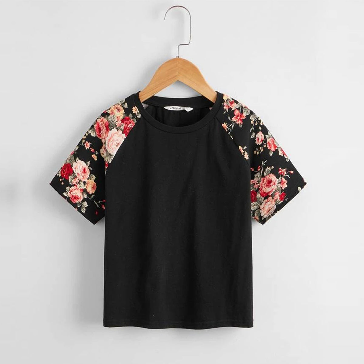 Venutaloza Boy's Floral Print Raglan Sleeve T-Shirt For Boy's & Girl's..