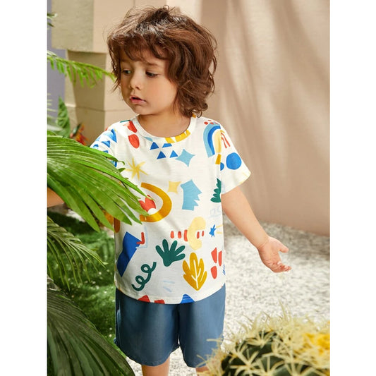 Venutaloza Boy's Cartoon Graphic Tee T-Shirt For Boy's & Girl's..