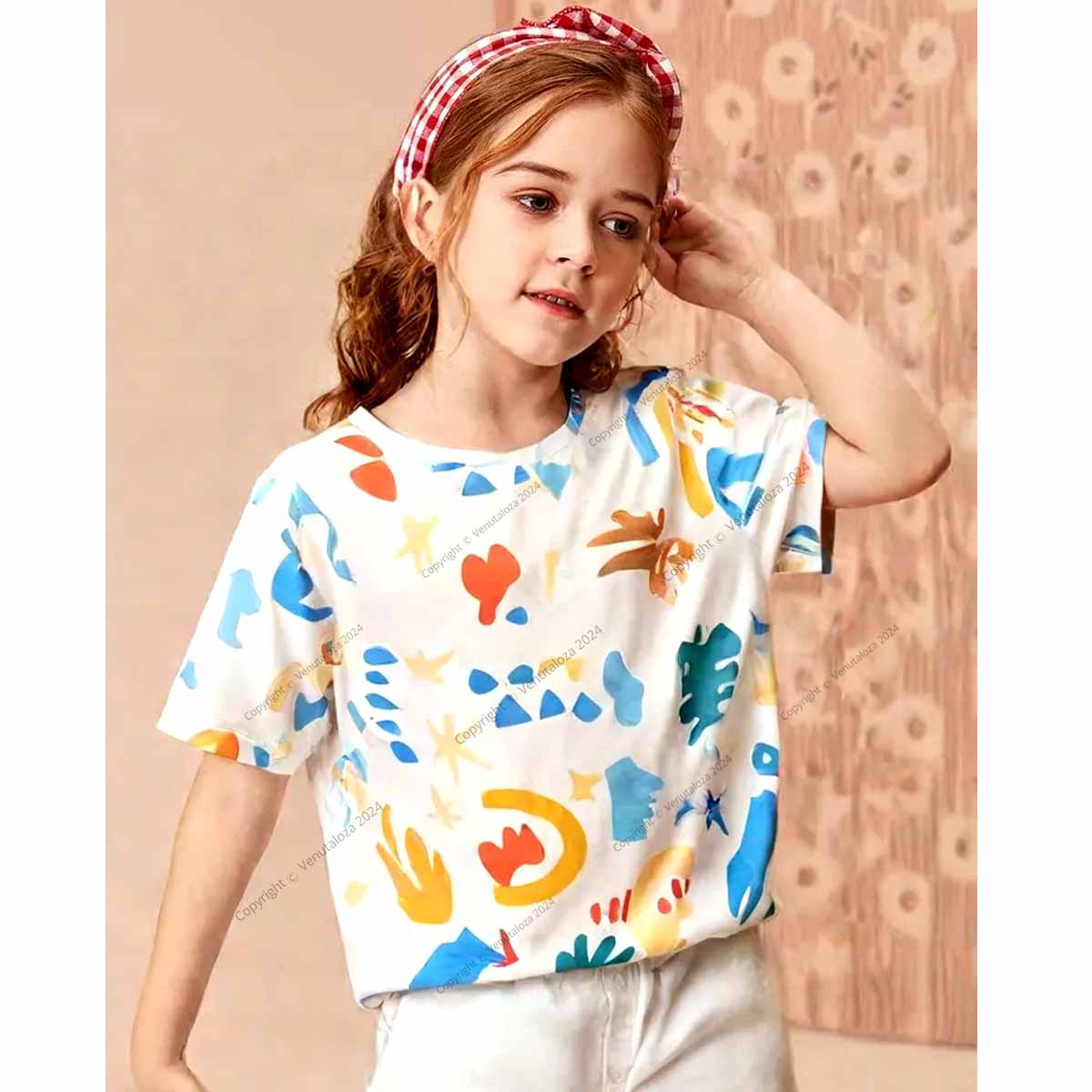 Venutaloza Stylish Patterns (Combo Pack of 3) T-shirt For Baby Girls.