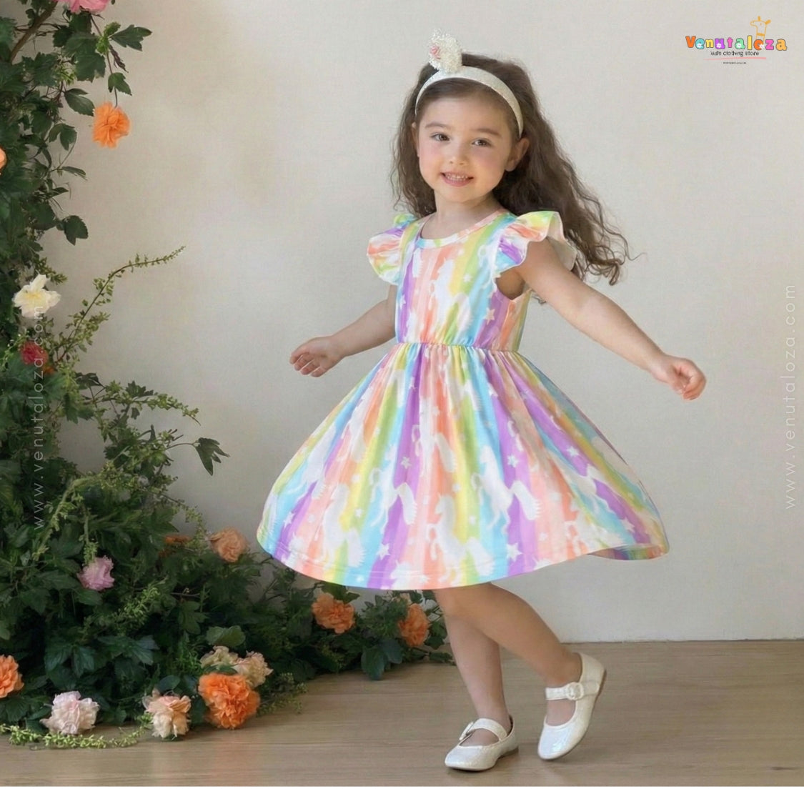 Babydoll New Fashion Horse Lining Multicolor Frocks & Dresses for Baby Girls.