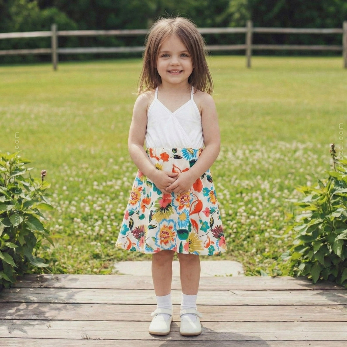 Girls Stylish Floral Tunic Designer Frocks_ Dress for Baby Girl.
