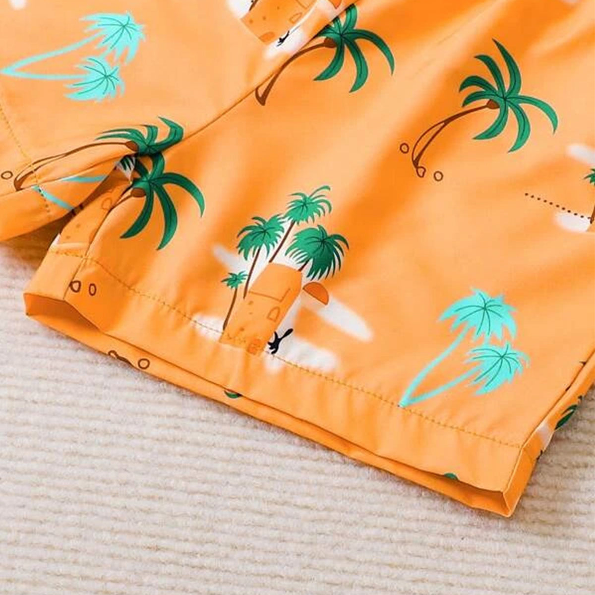 Venutaloza Kids Sunshine Coconut Tree Shirt & Shorts Without tee Two Piece Set.