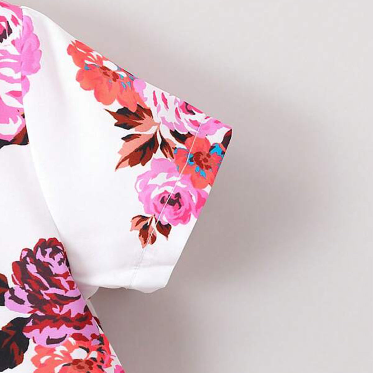 Venutaloza Kids Floral Print Turn Down Collar Shirt & Shorts Without tee Two Piece Set.