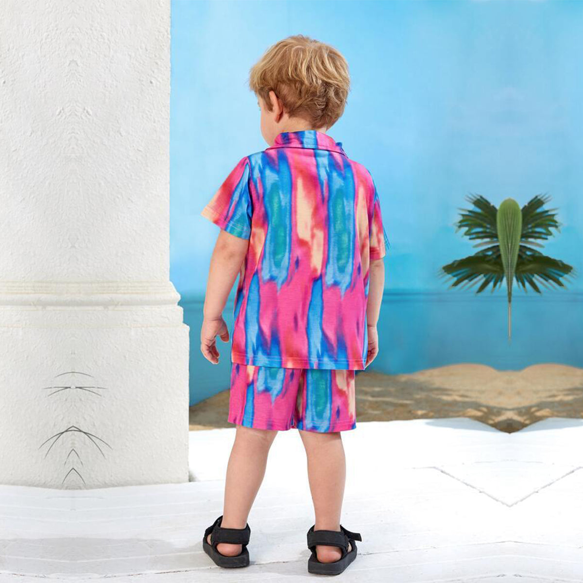 Venutaloza Baby Set Rainbow & Apricot-Colored (Combo Pack Of 2) Shirt & Shorts Without tee Two Piece Set For Boy & Girls.